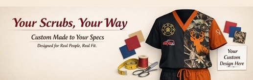 banner for custom made scrubs page