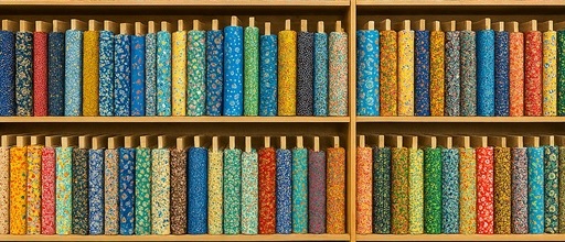 shelves of fabric for sale by TopSpot4U.com