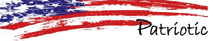 banner for patriotic print scrub tops